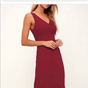 Lulus New W Tags Sz Large Cheyenne Burgundy Hi Lo